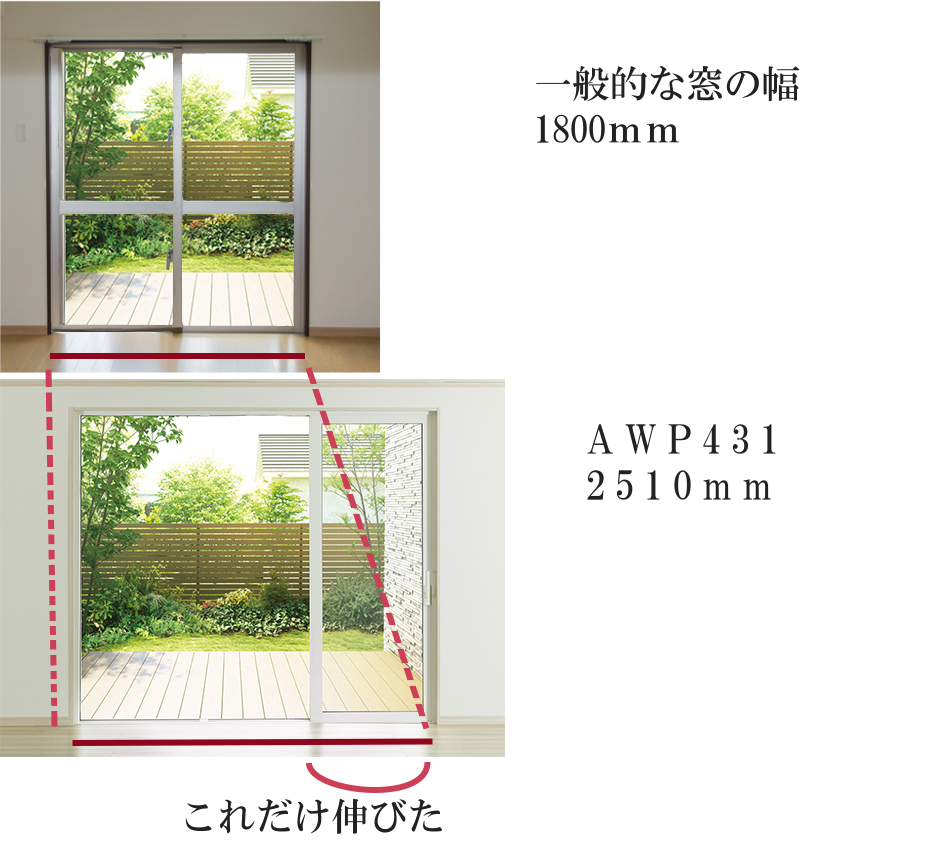 ありがちな掃き出し窓からの卒業！大開口部のスライディング窓登場！！ 建材ダイジェスト